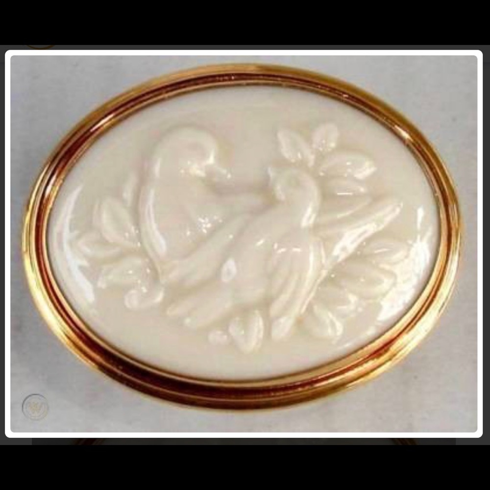 Vintage Lenox porcelain brooch pin